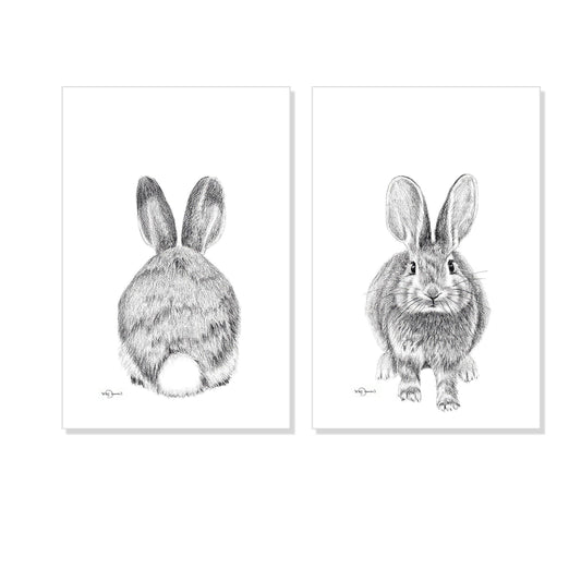 Duo Adorable Rabbits Print