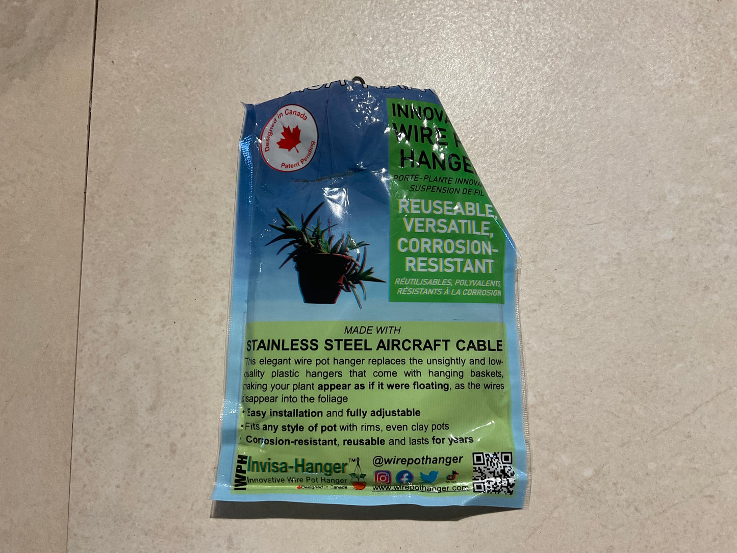 Stainless-Steel Adjustable Pot Hanger