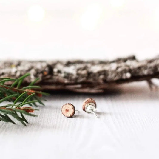 Wood earrings made in canada