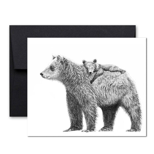 Mother Bear with Cub Greeting Card