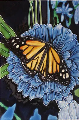 Monarch ceramic art tile