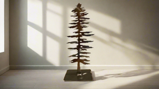 skinny metal tree on base