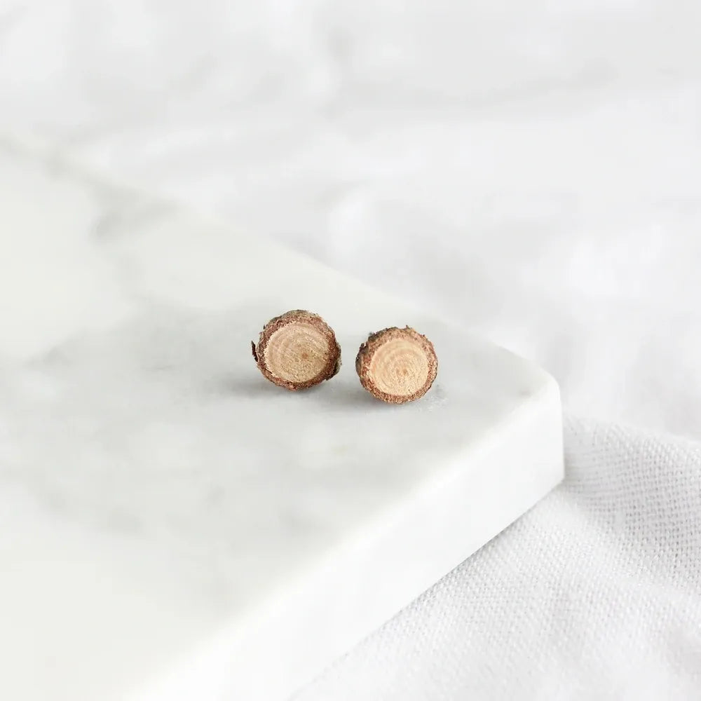 Wood earrings made in canada
