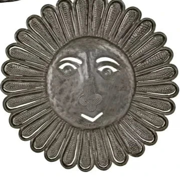 Haitian metal floral sun face