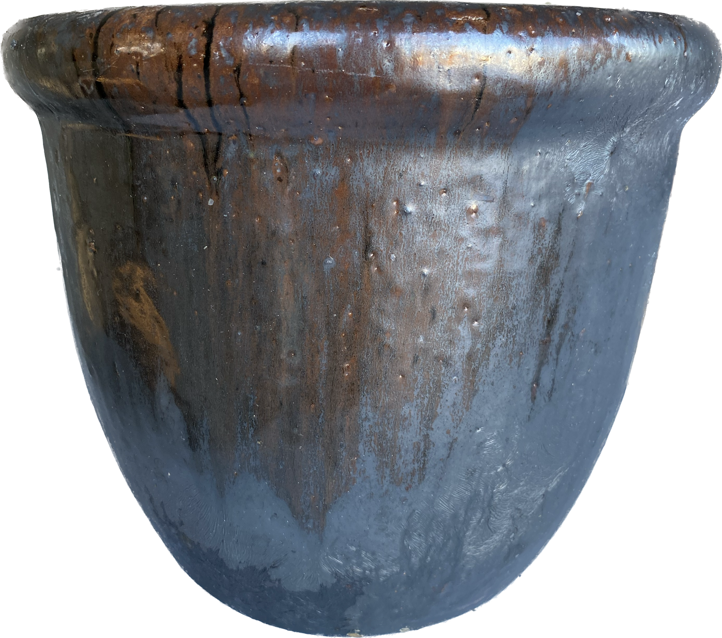 Roll Top Planter -Black