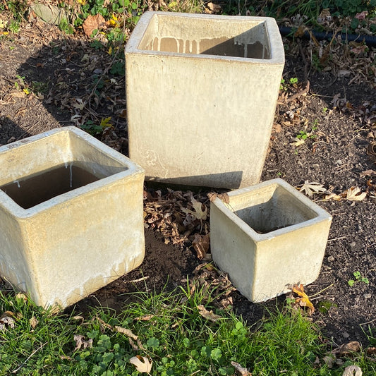 Square Planter- Cream