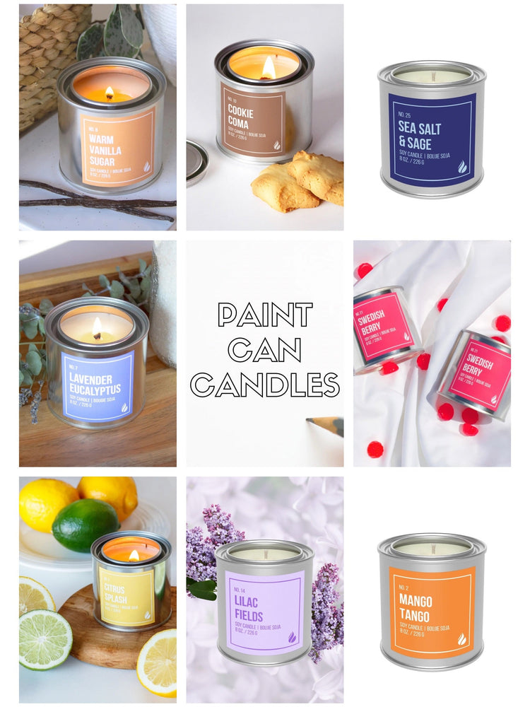 Paint can candles made in Canada