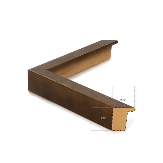 “Close-up of natural wood frame used on Sam Toft framed print”