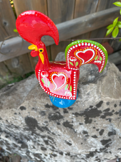 BARCELOS - METAL ROOSTER RED Large