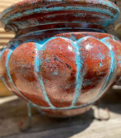 Blue Planter with Stand