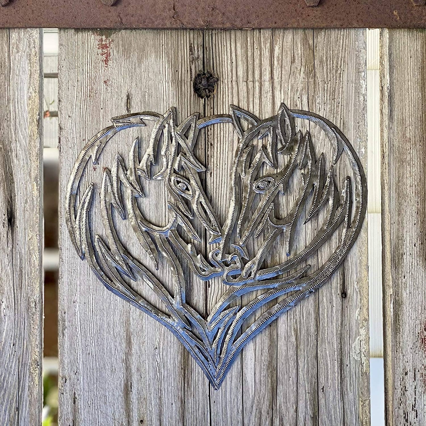 Horse Heart, Western Metal Wall Decor, Recycled