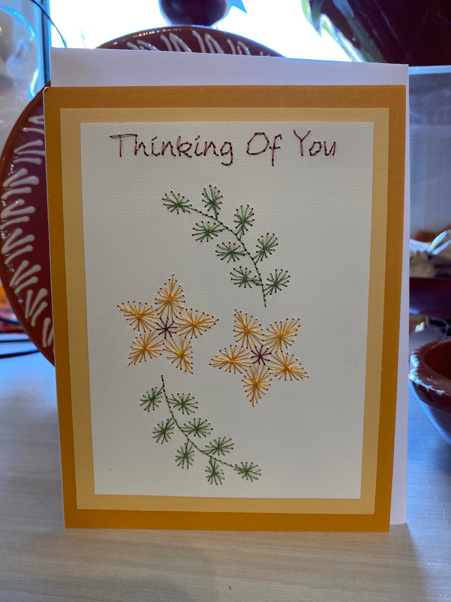 Hand Stitched Greeting Card 5x7