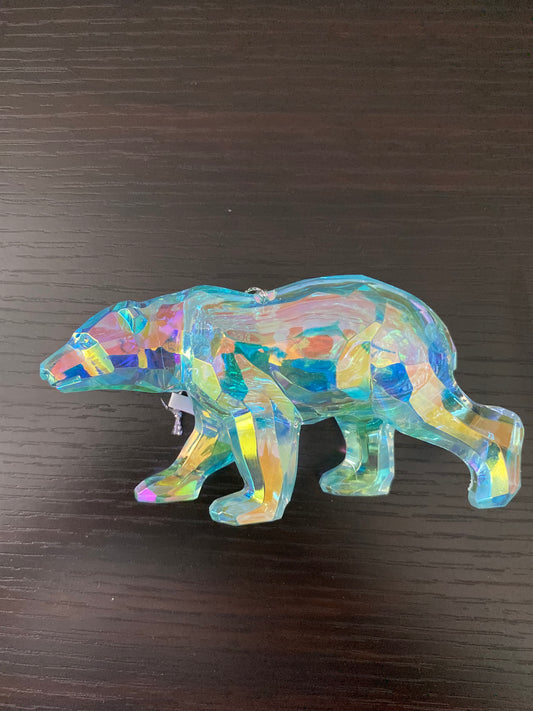 Holograph Bear Christmas Decoration