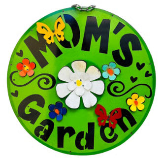 Mom's Garden Sign - Made in Mexico from Recycled Metal