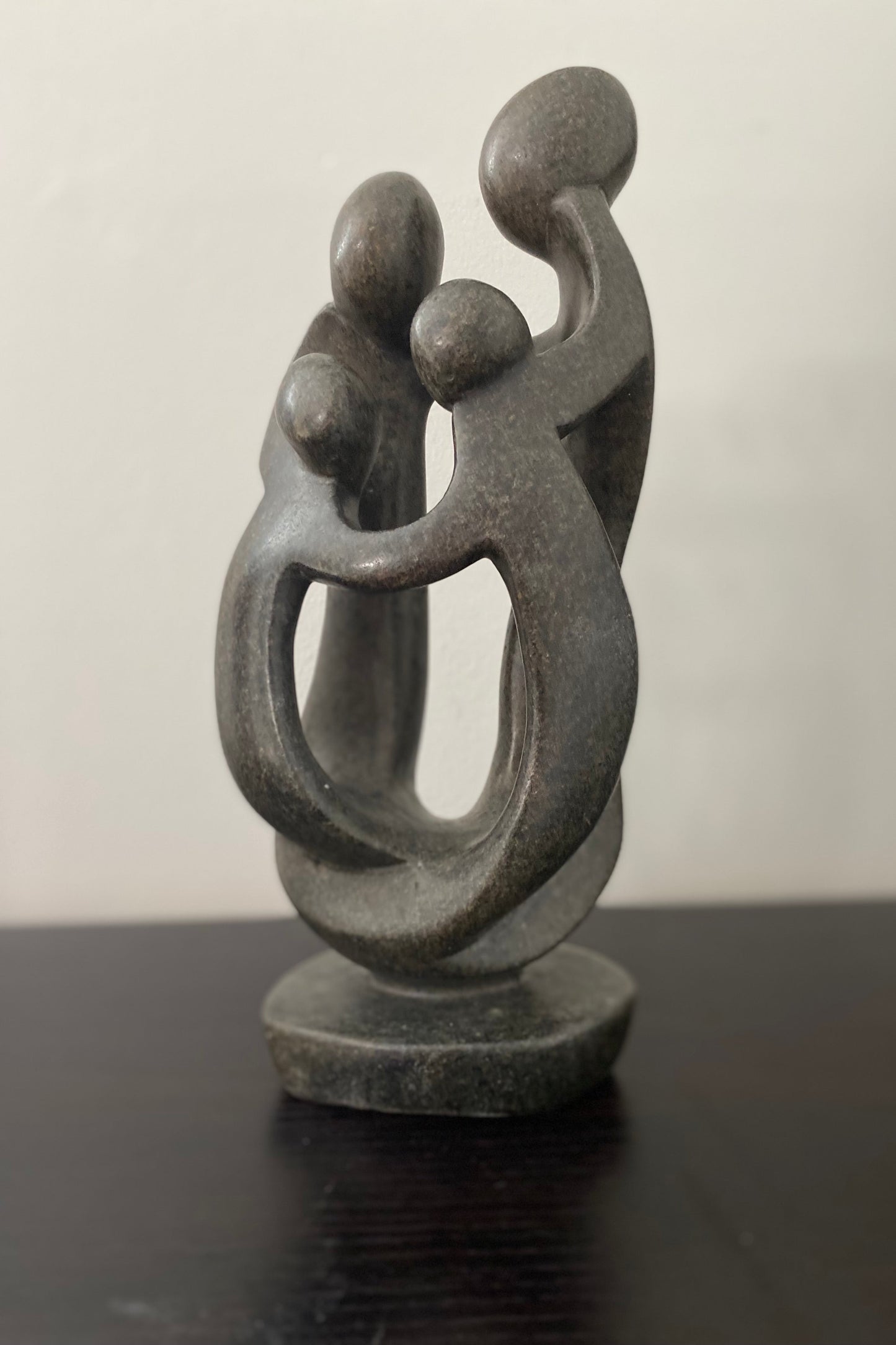 Stone sculpture from Zimbabwe of a family of 4
