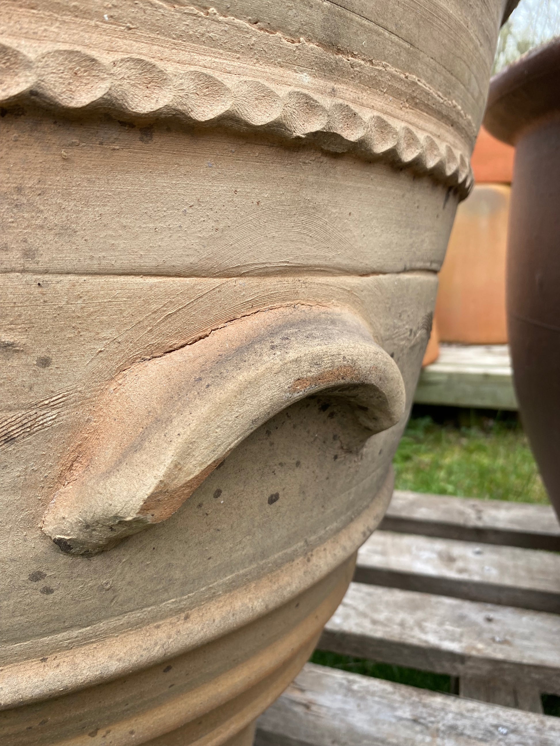 Palace Cretan Terracotta Pot - handles