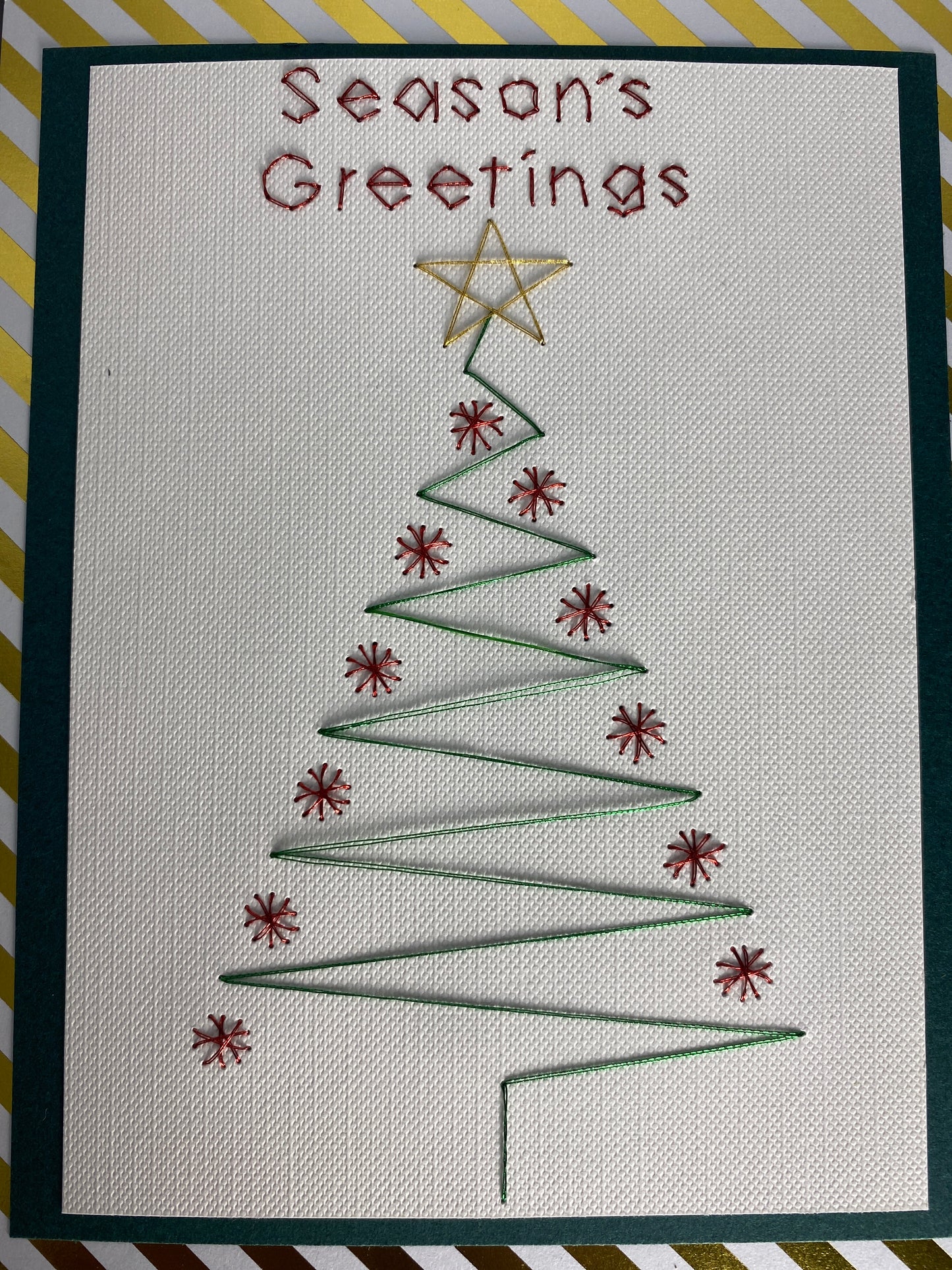 Hand Stitched Greeting Card 5x7