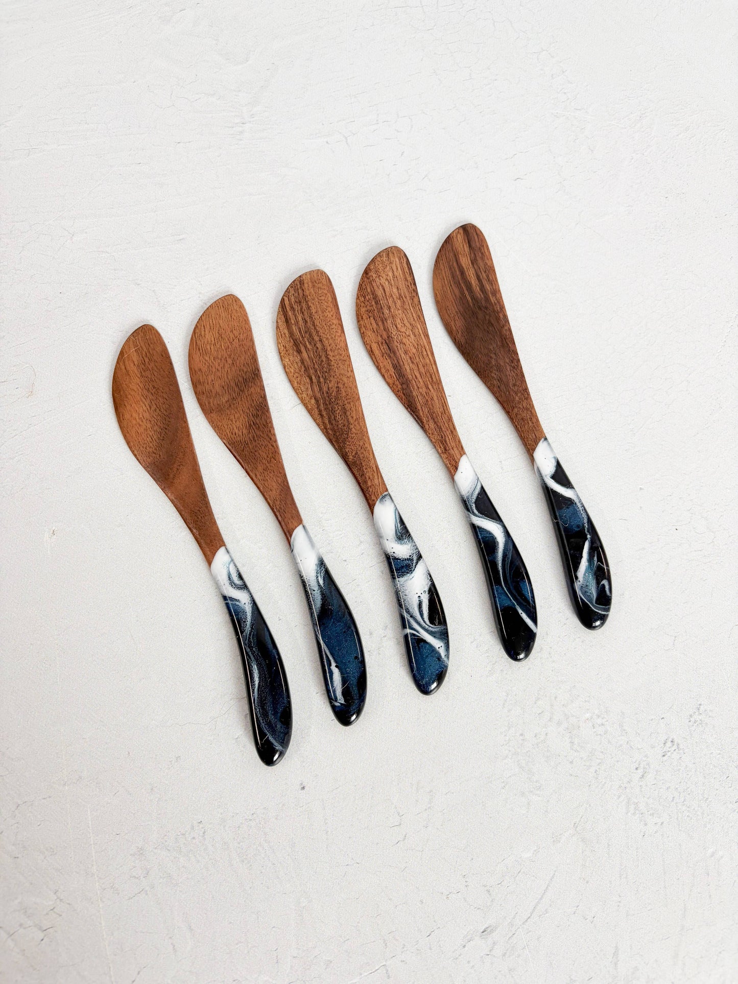 Acacia Cheese Spreader with Resin Accent