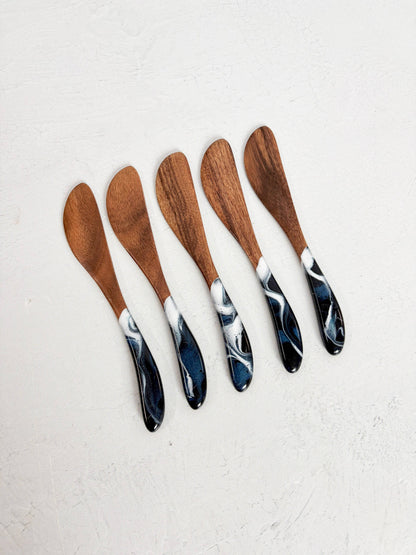 Acacia Cheese Spreader with Resin Accent