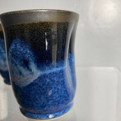 Stone Blue- Garden wine cup - made in ontario - pottery