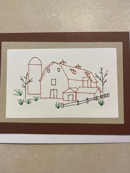 Hand Stitched Greeting Card 5x7