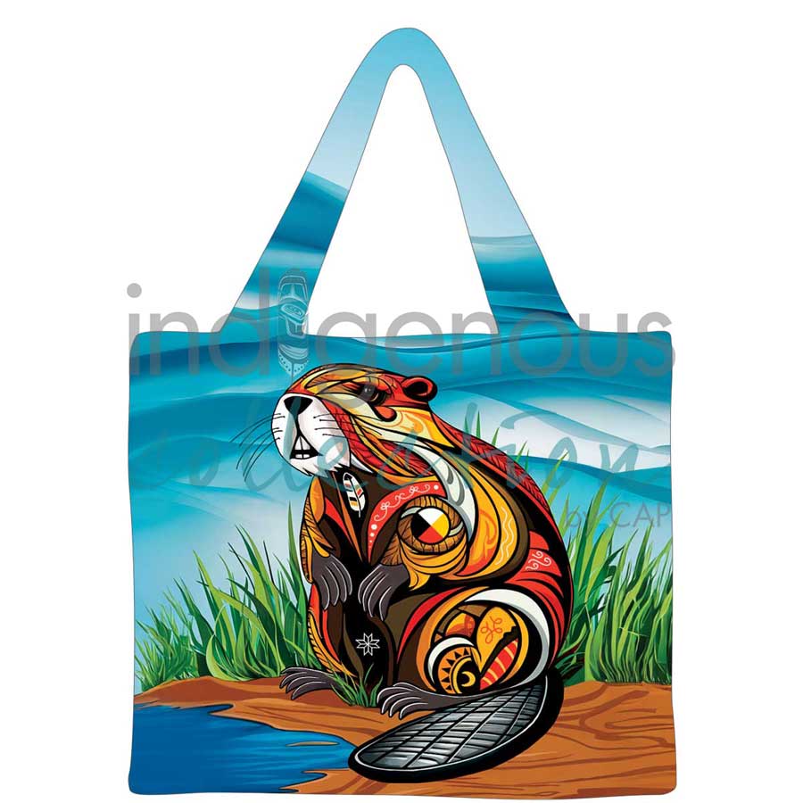 Spirit Beaver Reusable Bag - Artist Stephanie White Mi’kmak