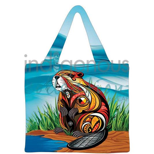 Spirit Beaver Reusable Bag - Artist Stephanie White Mi’kmak