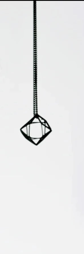 Hollow 3D Hexagon Necklace