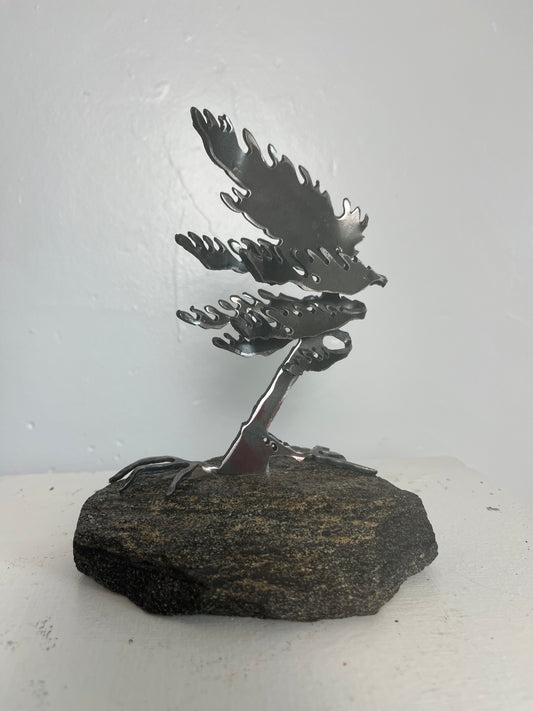 Cathy mark windswept metal trees on stone
