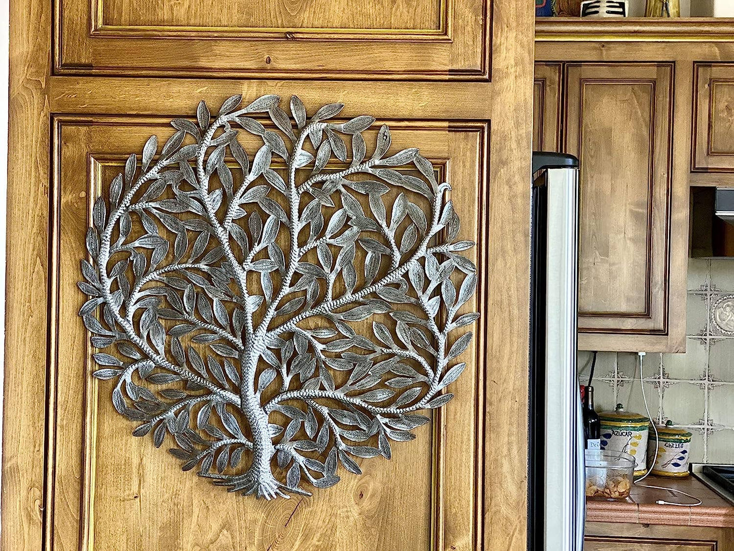 23" Haitian Metal Tree of Life, Fair Trade Wall Decor