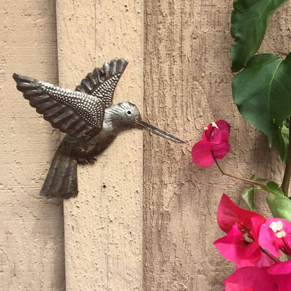 6" Set of 2 Hummingbirds, 3D Wings, Home Garden Accent