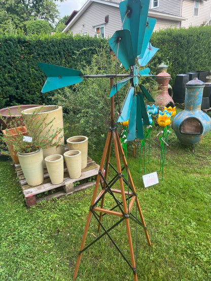 Metal windmill made in Mexico