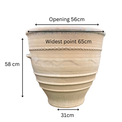 Palace Cretan Terracotta Pot- measurements