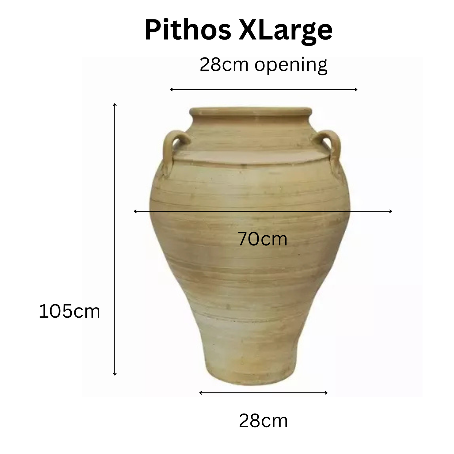 Xlarge Pithos Cretan Pot Measurements