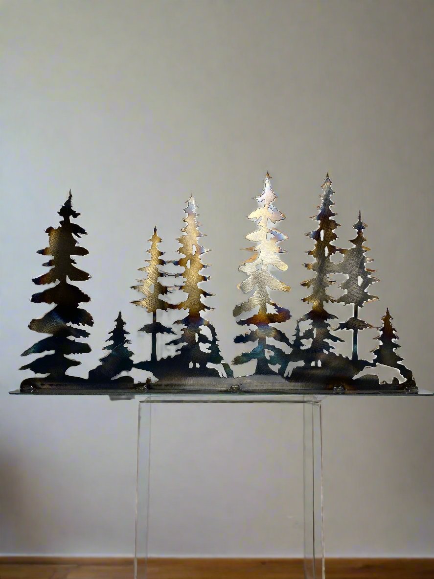 Row of Pine Trees - Metal