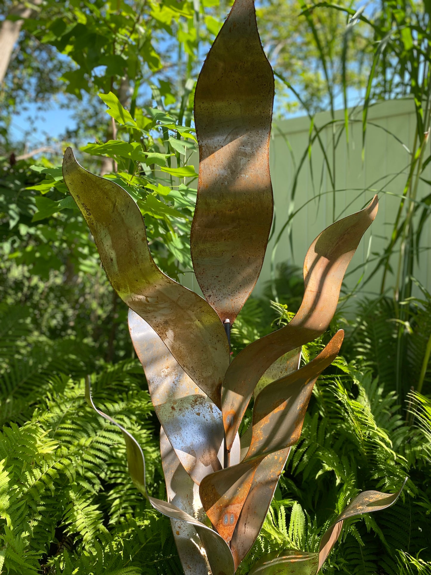 Metal Flora Trio Sculpture
