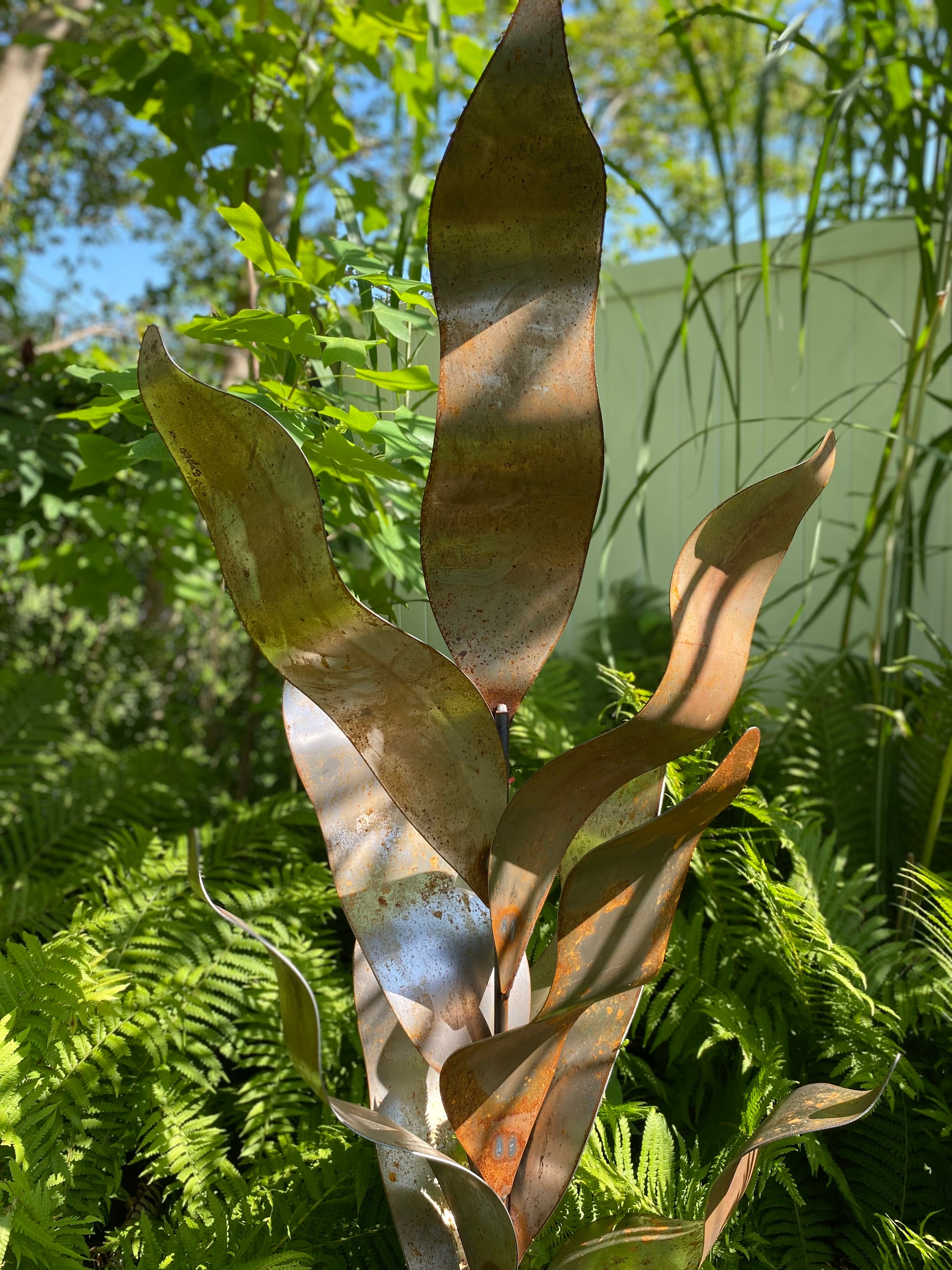 Metal Flora Trio Sculpture