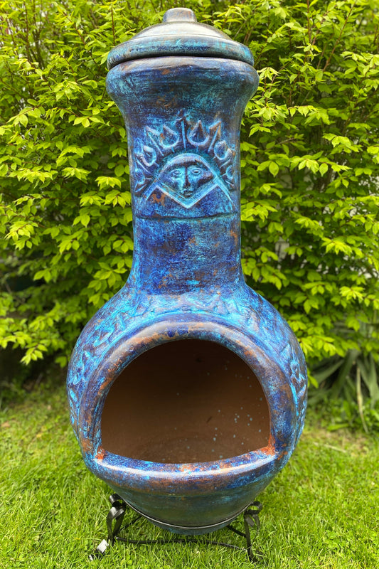 Chiminea Large — Made in Mexico #11 Blue