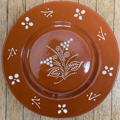 Traditional Portuguese Clay Dessert Plate – Hand Painted 23cm (9")