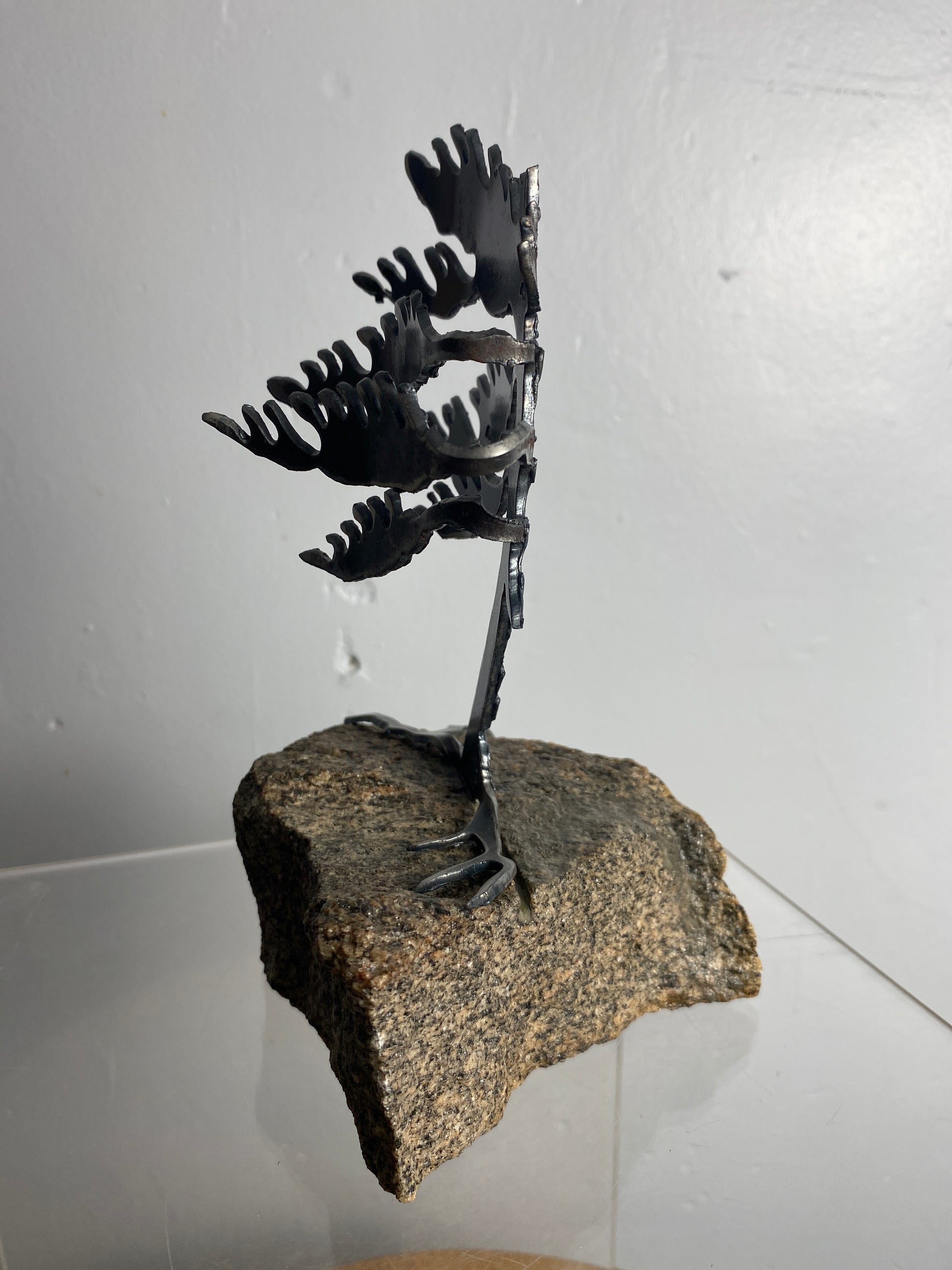 Windswept Pine Steel Sculpture on Granite by Canadian Artist Cathy Mark #41