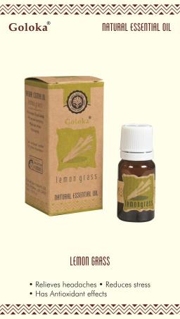 Goloka Lemon Grass Natural & Undiluted Essential Oil 10ml