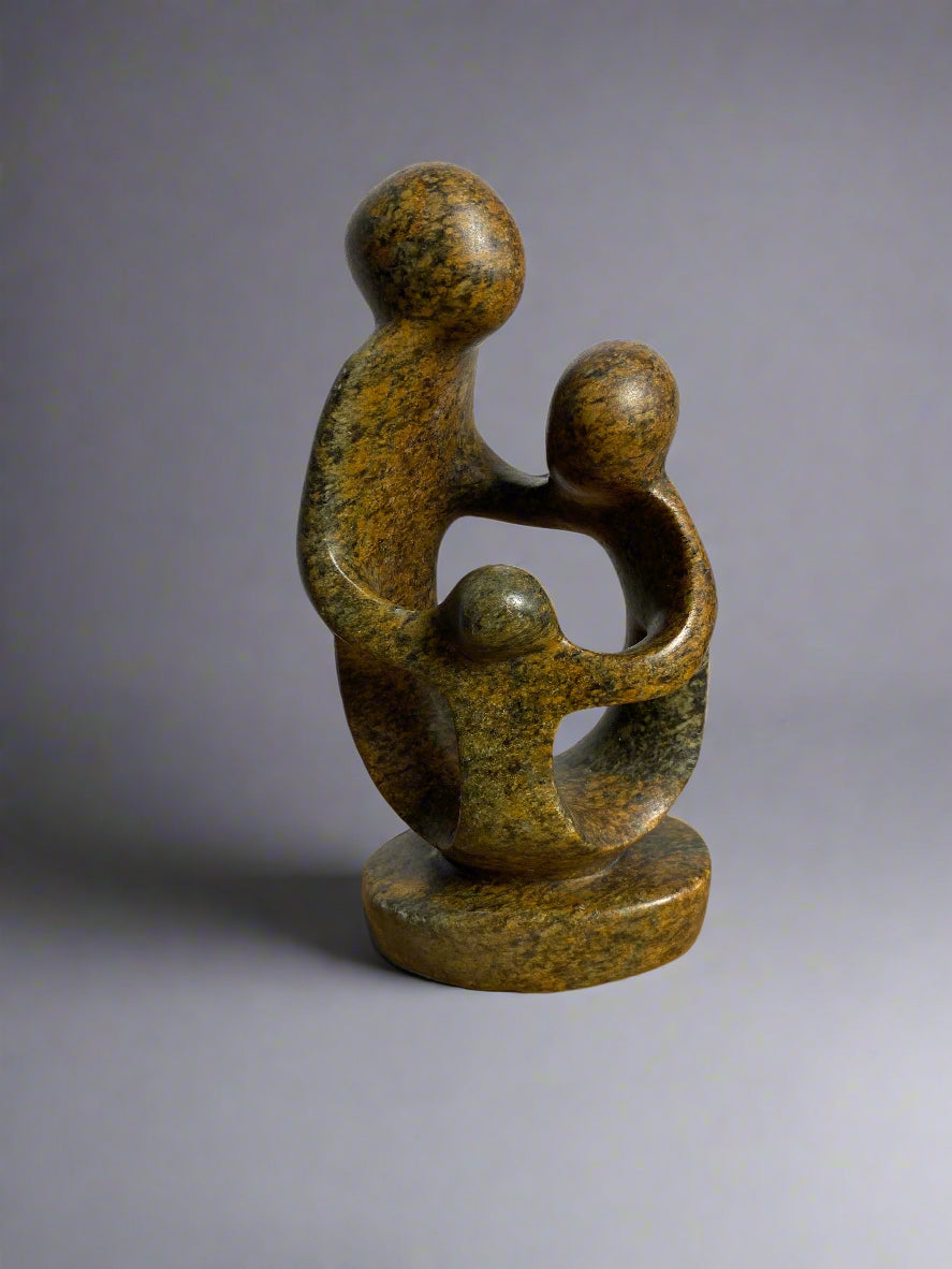 Ukama Family of 4 - Zimbabwe Stone Sculpture