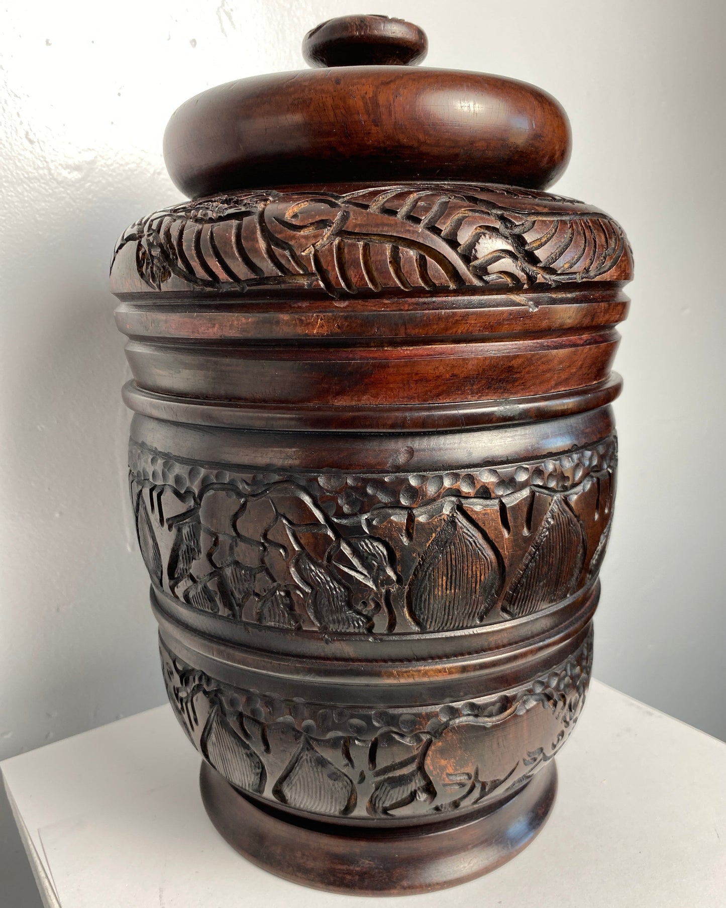 Decorative Wood Jar