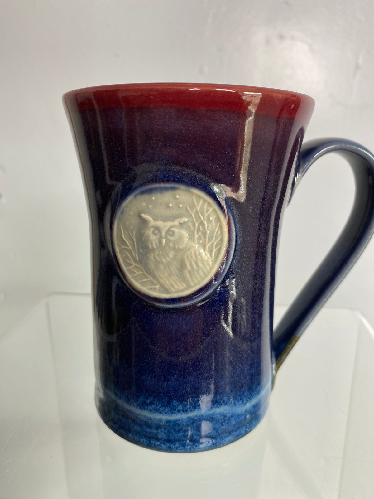 Medallion Pottery Mug Owl