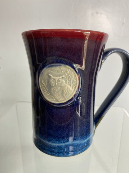Medallion Pottery Mug Owl