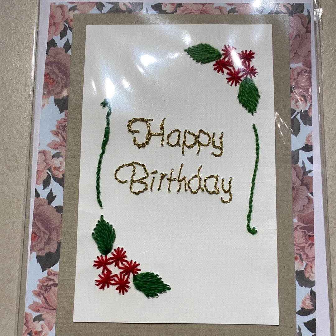 Hand Stitched Greeting Card 5x7