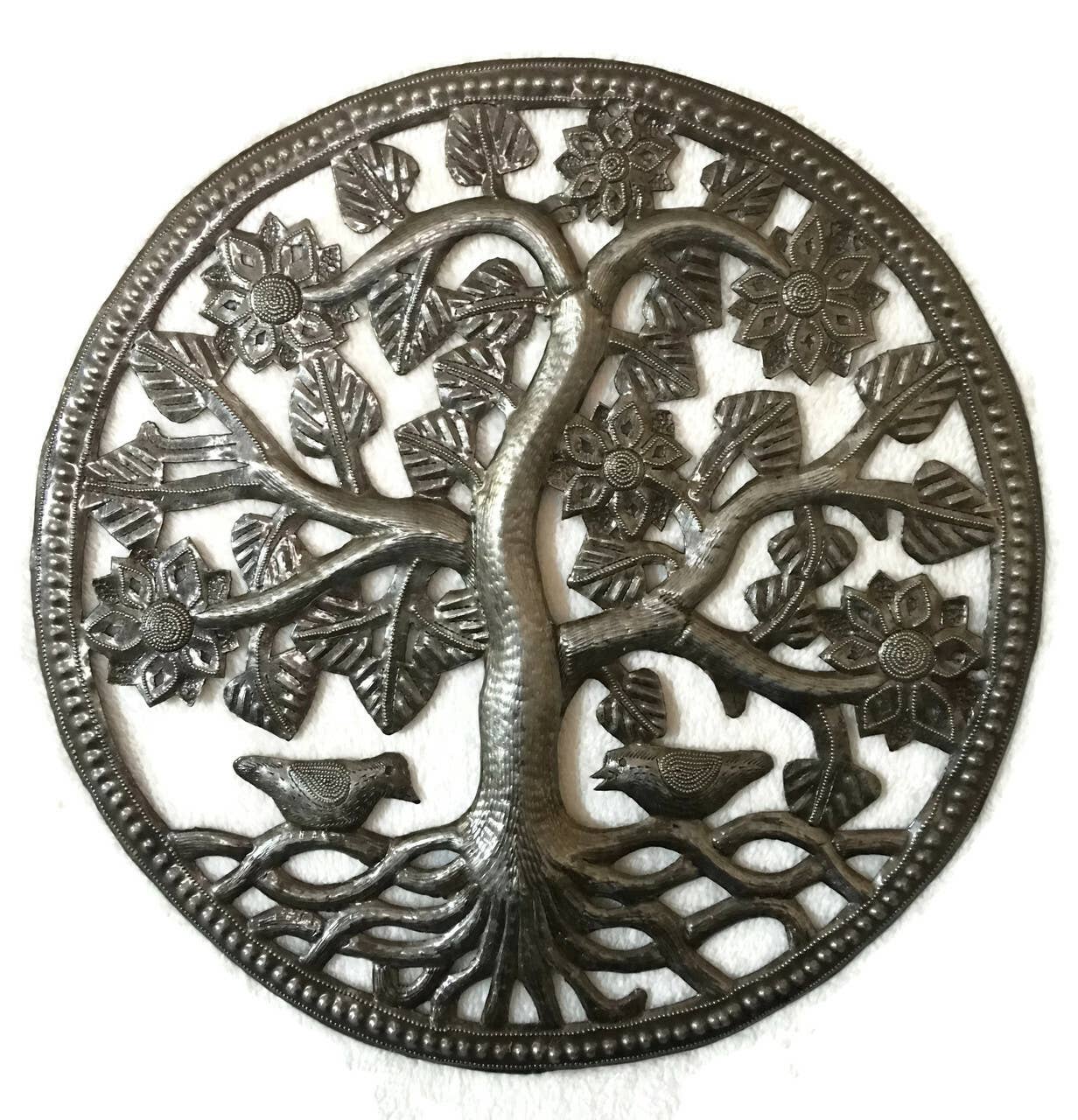 Garden Tree of Life, Haitian Home Wall Art, 15" x 15.5"