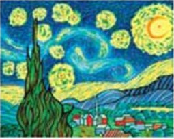 Starry Nights Hand Painted Tiel