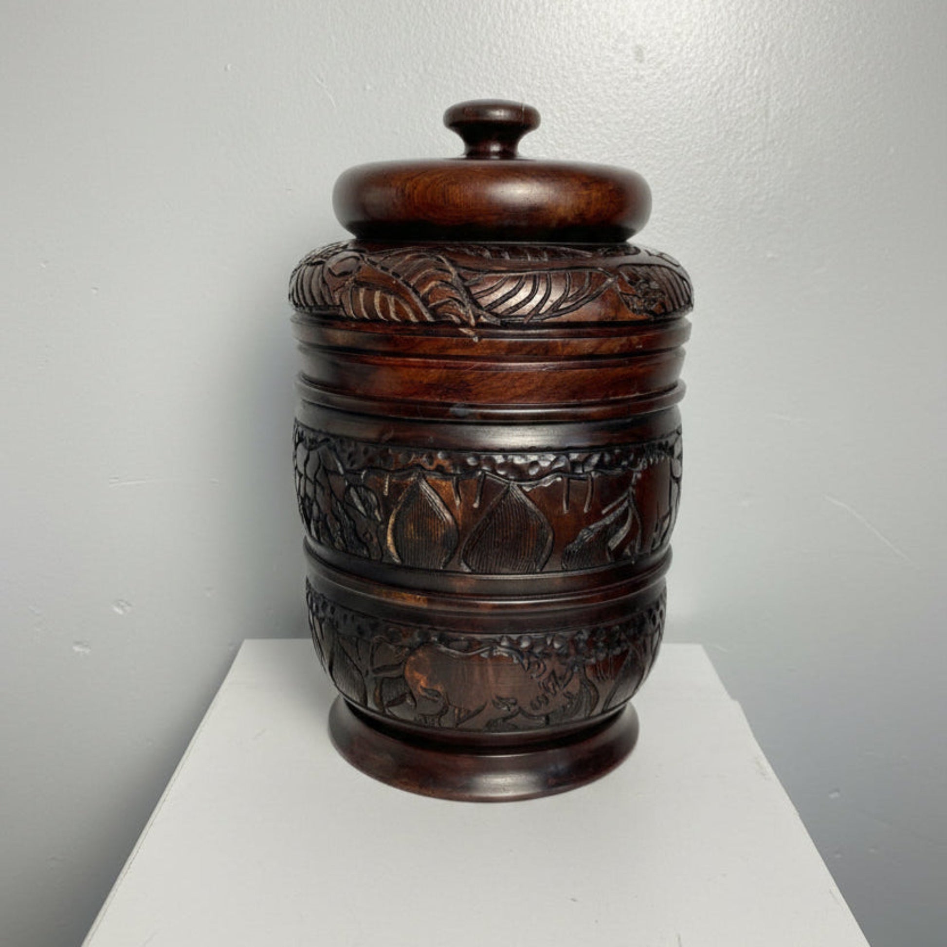 Decorative Wood Jar