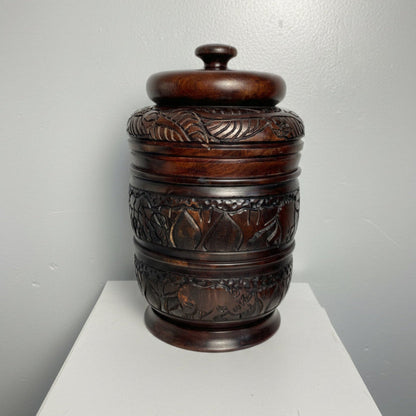 Decorative Wood Jar